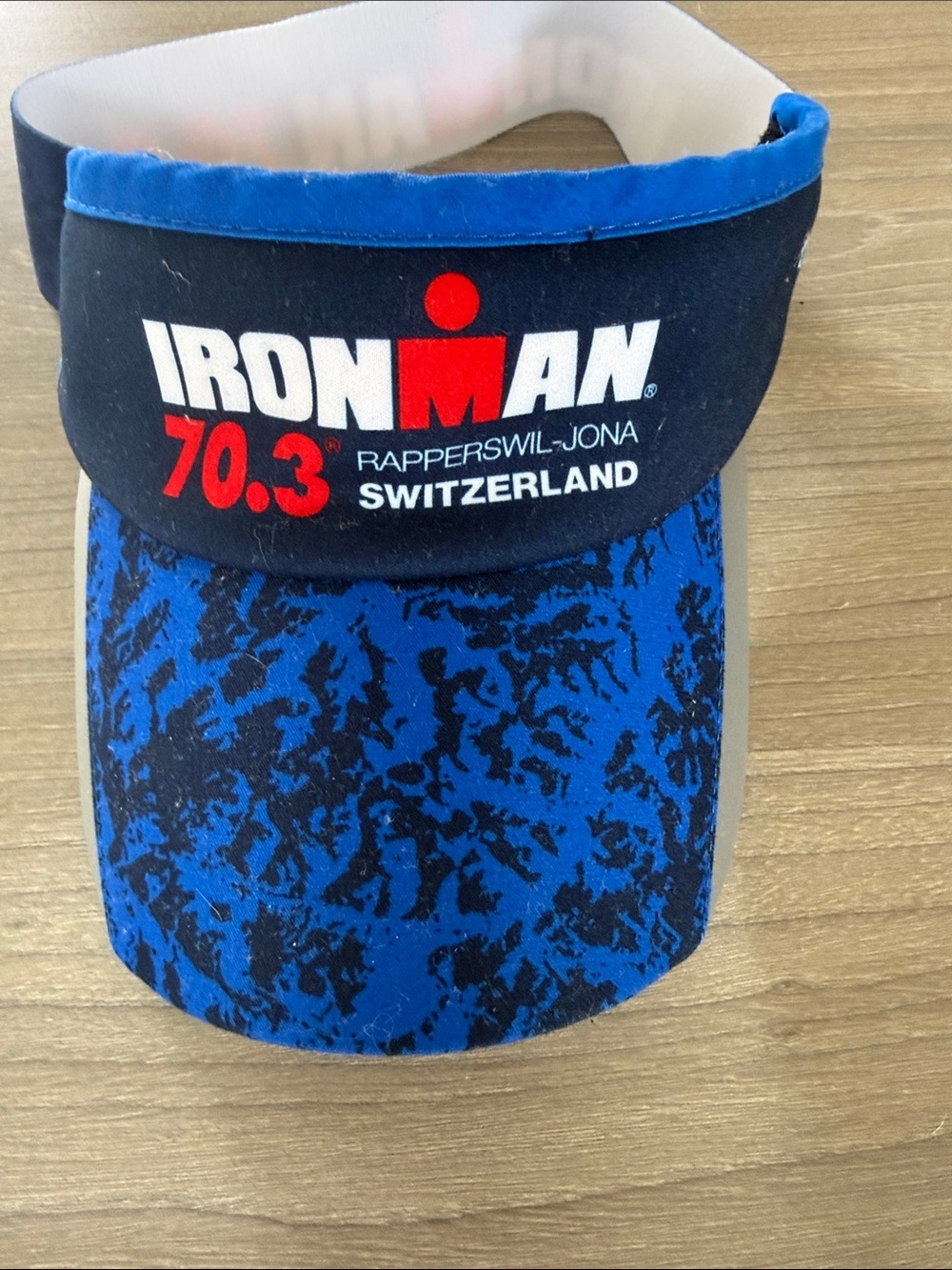 Ironman Blue and Black Athletic Visor – 70.3 Switzerland